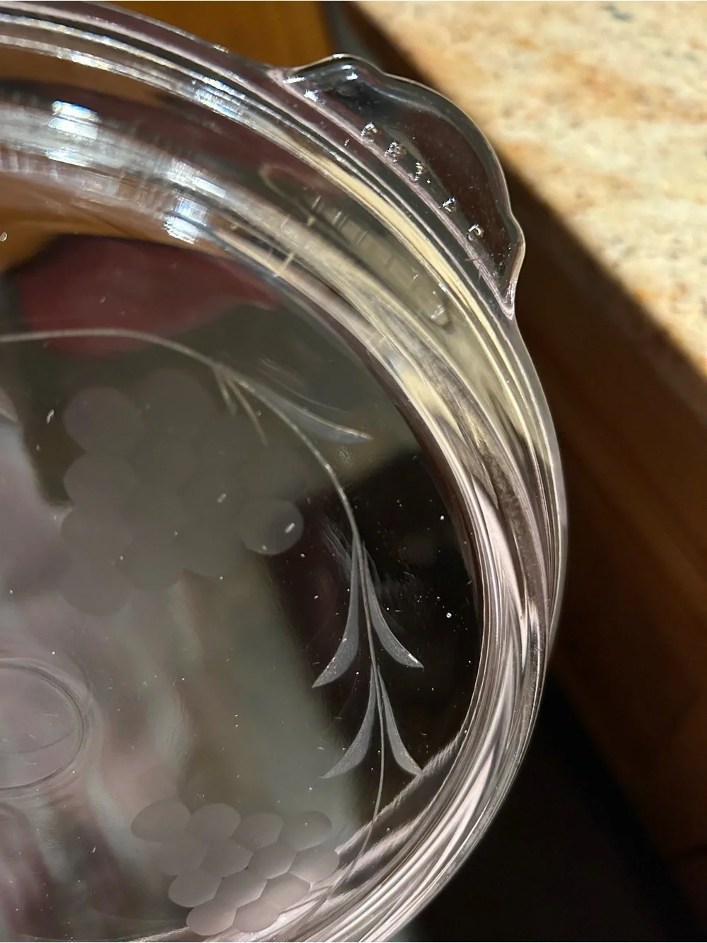 Pyrex #683-A Etched Frosted Glass Vintage Lid Fits #023 Round 1.5Qt Casserole